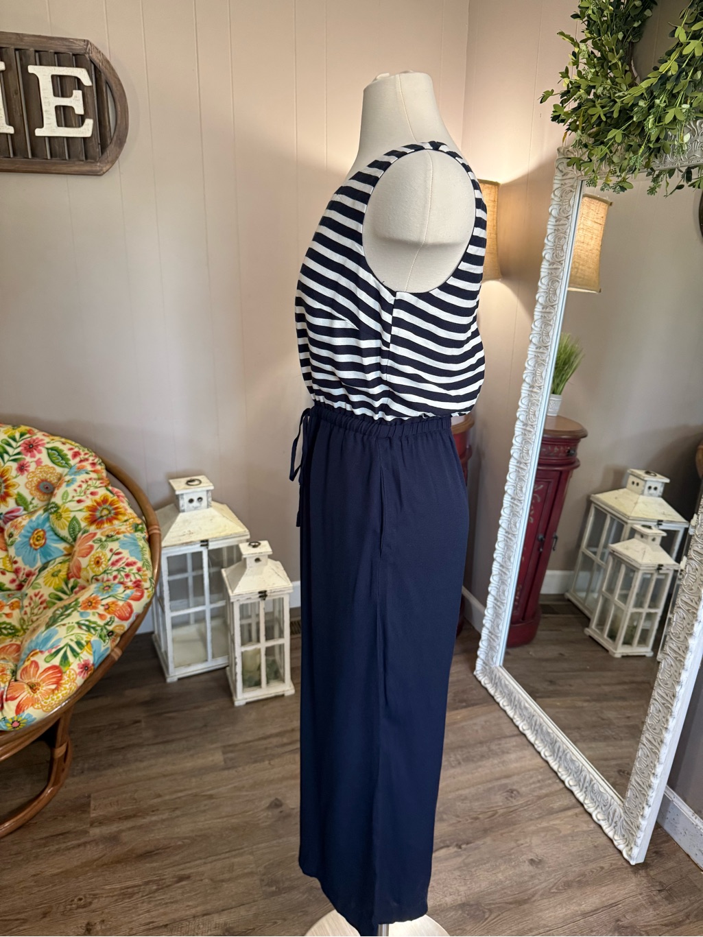 Talbots Striped Sleeveless Jumpsuit — image 3 of 8
